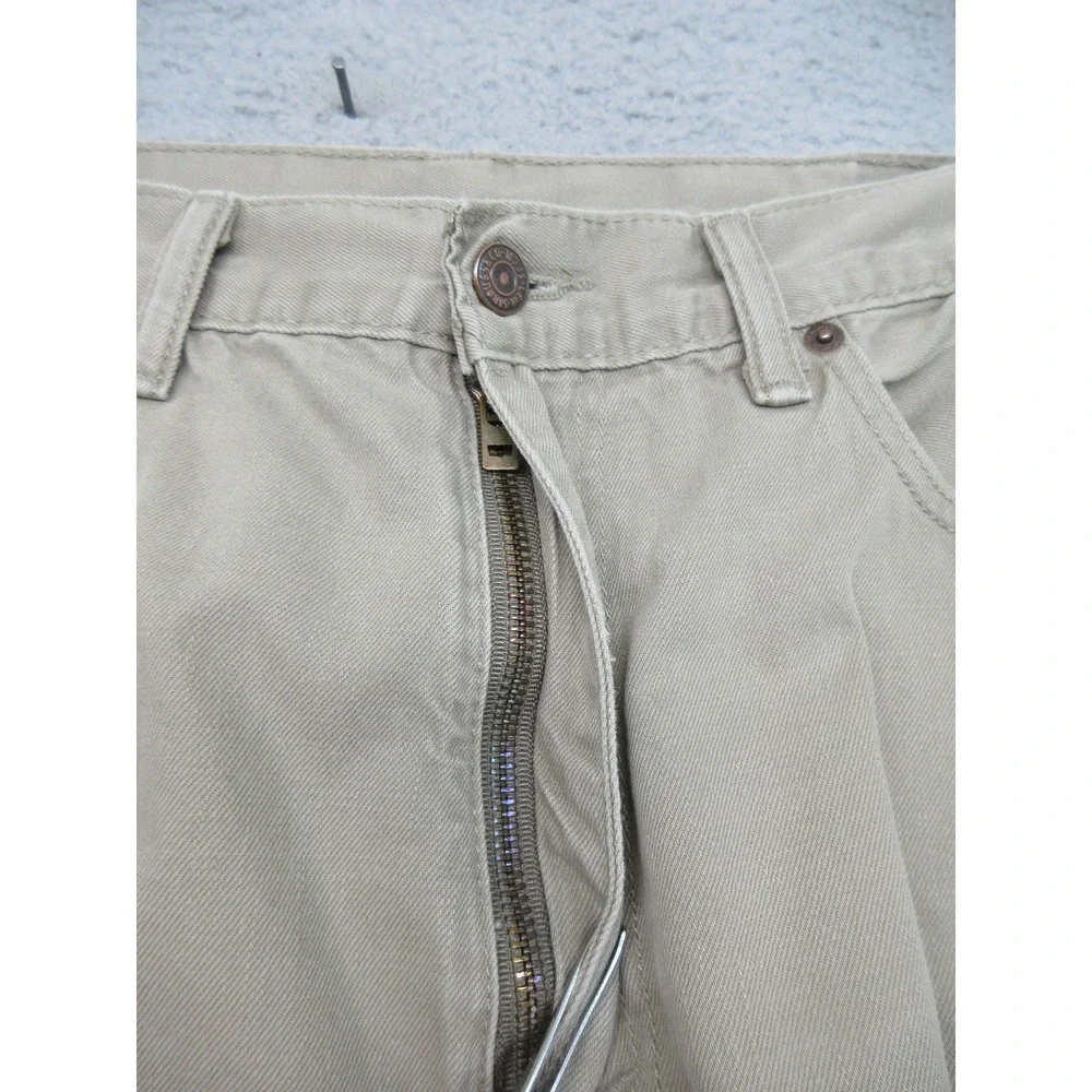 Levis 505 Jeans Mens 36x30 Beige‎ Straight Leg Denim Y2K Workwear (Tag 38x32)